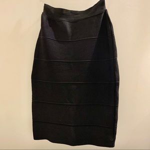 BCBGMaxAzria Bandage Skirt, Black, S